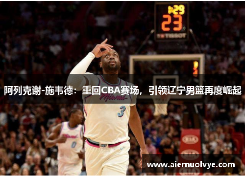 阿列克谢-施韦德：重回CBA赛场，引领辽宁男篮再度崛起